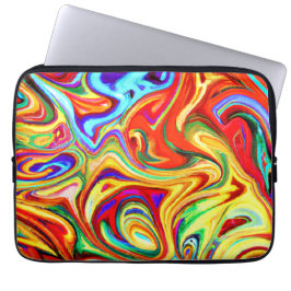 Funda Para Portátil Vibrante pintura de motivos coloridos