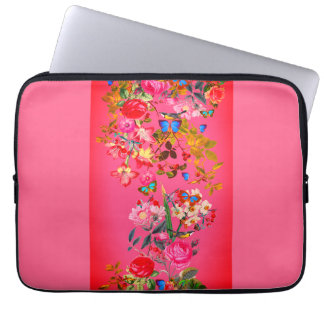Funda Para Portátil Vibrante Rosa de color rosa vivo Jardín vibrante