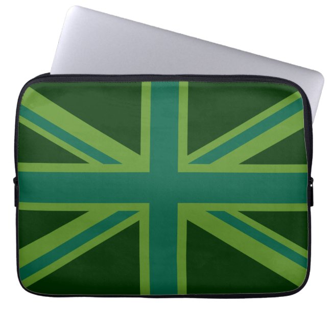 Funda Para Portátil Vibrante Unión Verde azulada Jack (Frente)