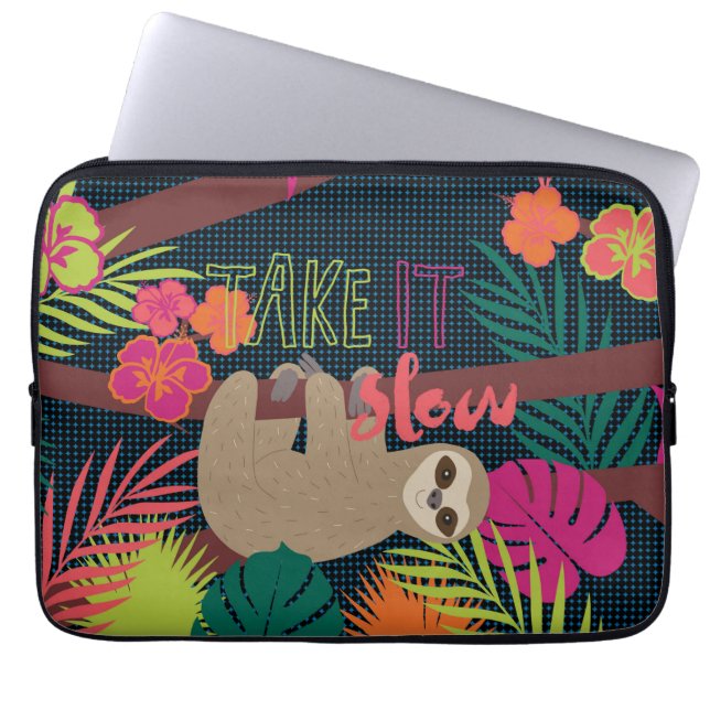 Funda Para Portátil Vida de la pereza - tómelo lento (Frente)