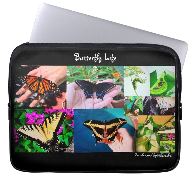 Funda Para Portátil Vida de mariposa (Frente)