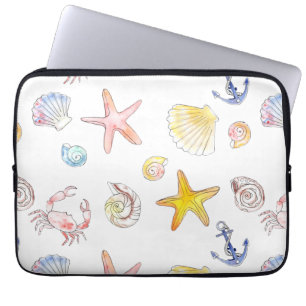 Funda Para Portátil Vida marina y anclas
