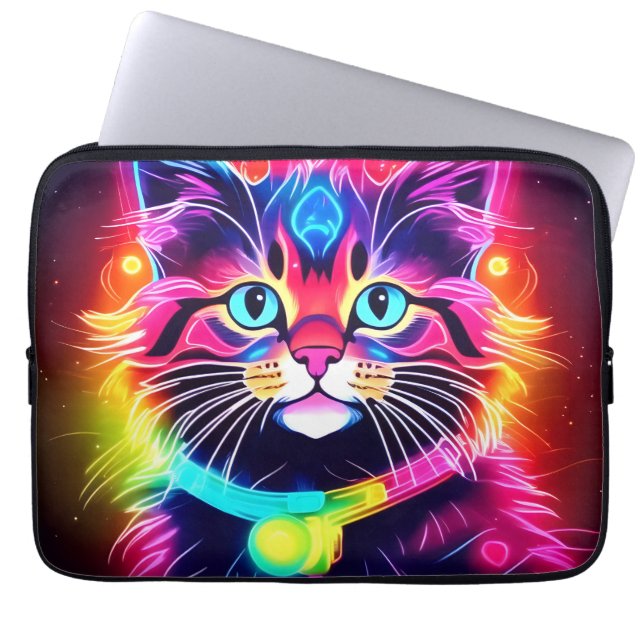Funda Para Portátil Videos de gatos arcoiris (Frente)