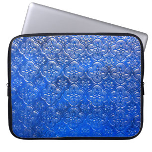 Funda Para Portátil Vidrio azul con patrón, vidrio, abstracto,