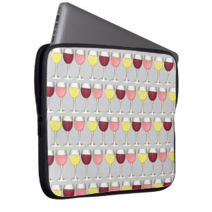 Funda Para Portátil Vidrio de Rosé Blanco Rojo Glasses Winery Wine Lov