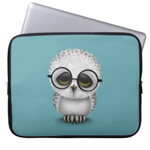 Funda Para Portátil Vidrios que llevan del bebé del búho lindo Nevad