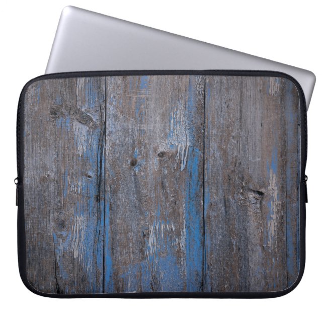 Funda Para Portátil Viejo fondo de madera. Grunge textureabstract. (Frente)
