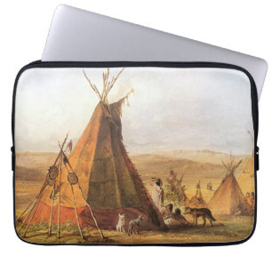 Funda Para Portátil Viejo Oeste Americano, Tipis en la Llanura por Bod