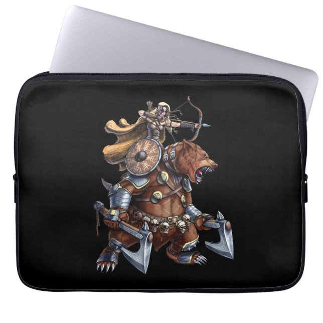 Funda Para Portátil Viking Archer Riding War Bear (Frente)