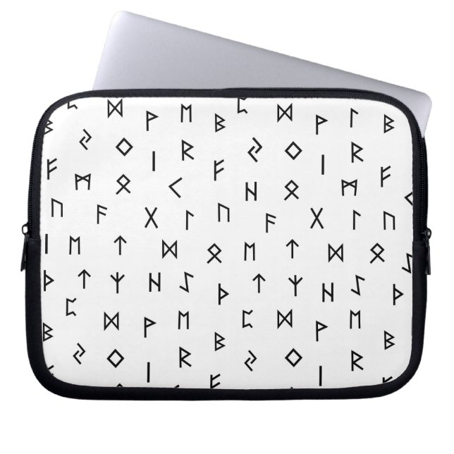 Funda Para Portátil Viking negro corre sobre fondo blanco (Frente)