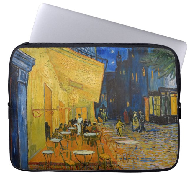 Funda Para Portátil Vincent van Gogh - Cafe Terrace de noche (Frente)