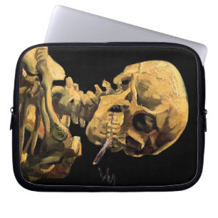 Funda Para Portátil Vincent Van Gogh - Calavera con cigarrillo encendi