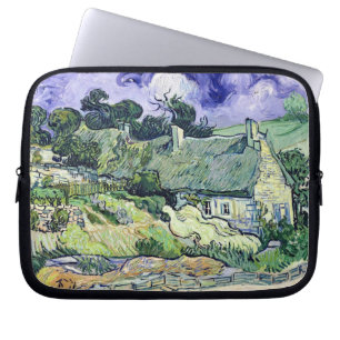 Funda Para Portátil Vincent van Gogh el   cubrió con paja las cabaña