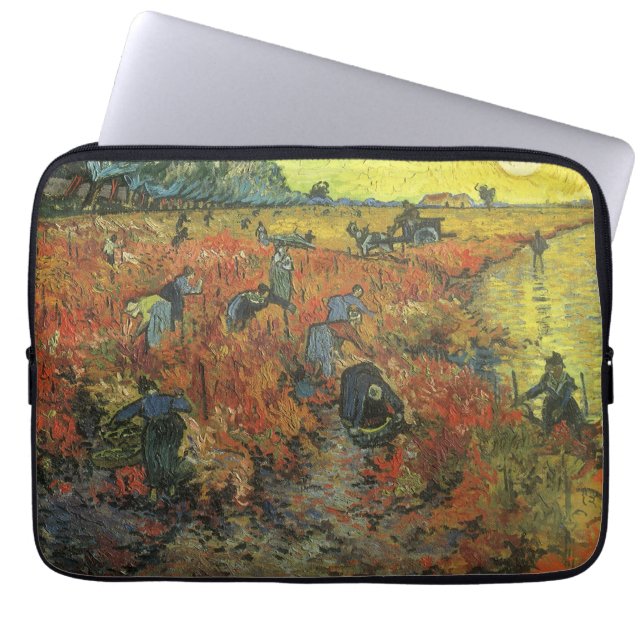 Funda Para Portátil Vincent van Gogh - El Viñedo Rojo (Frente)