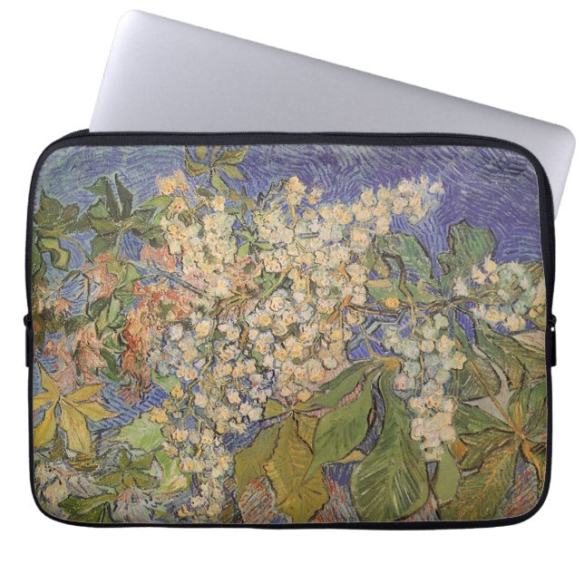 Funda Para Portátil Vincent van Gogh - Florecientes ramas de castaño (Frente)