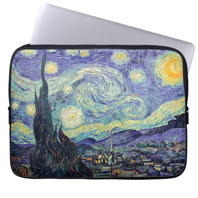 Funda Para Portátil Vincent Van Gogh. La noche estrellada (Frente)