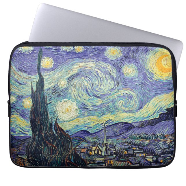 Funda Para Portátil Vincent Van Gogh/ La Noche Starry (Frente)