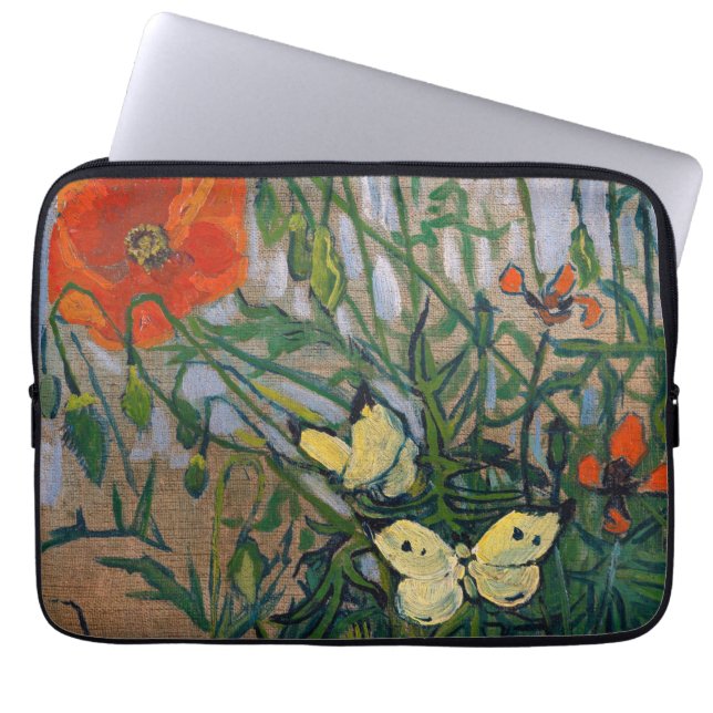 Funda Para Portátil Vincent van Gogh - Mariposas y Papas (Frente)