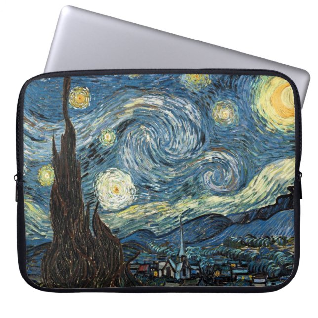 Funda Para Portátil Vincent van Gogh, Noche Starry (Frente)