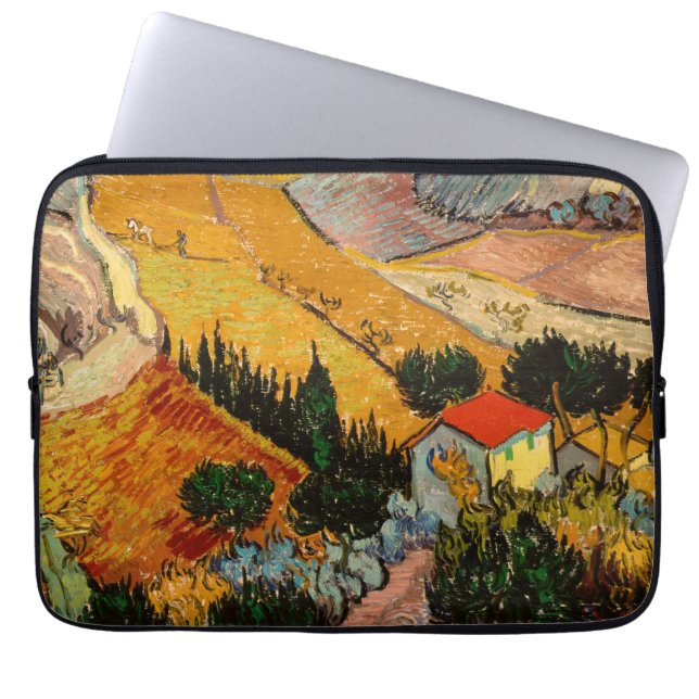 Funda Para Portátil Vincent van Gogh - Paisaje, Casa y Payaso (Frente)