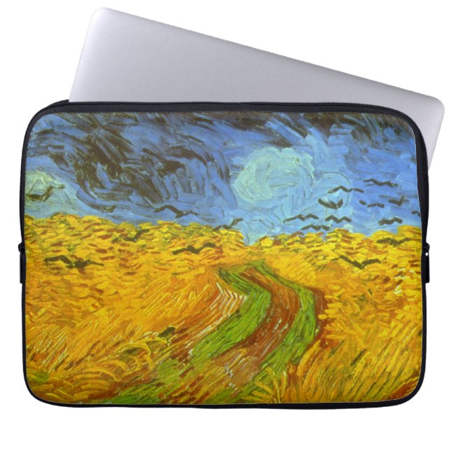 Funda Para Portátil Vincent van Gogh Wheat Field with Crows (Frente)