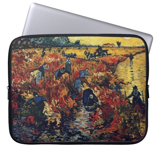 Funda Para Portátil Viñedo Rojo, Vincent van Gogh (Frente)