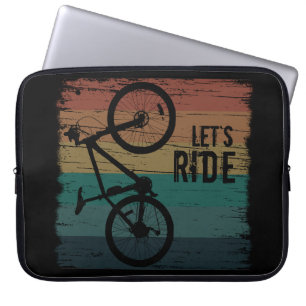 Funda Para Portátil Viñeta de ciclismo de montaña