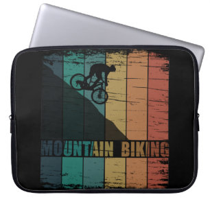 Funda Para Portátil Viñeta de ciclismo de montaña