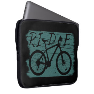 Funda Para Portátil Viñeta de ciclismo de montaña