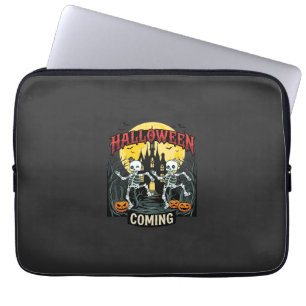 Funda Para Portátil Viniendo Halloween Esqueletos Bailando Castillo Ca