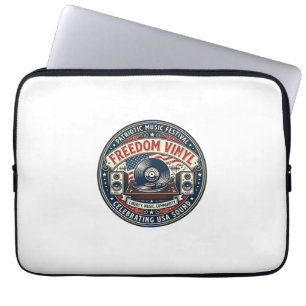Funda Para Portátil Vinilo Patriótico Libertad Disco de Vinilo Patriót