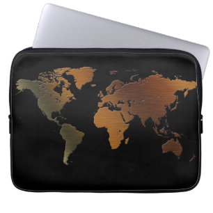 Funda Para Portátil Vintage Antiguo Mapa del Mundo Antiguo Portátil Sl