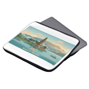 Funda Para Portátil Vintage Bali Ulun Danu Beratan Lago Templo Viaje
