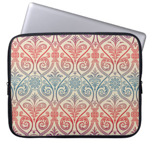 Funda Para Portátil Vintage Damask Wallpaper - rojo violeta azul