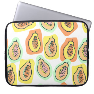 Funda Para Portátil Vintage de papaya a mano sin costura.