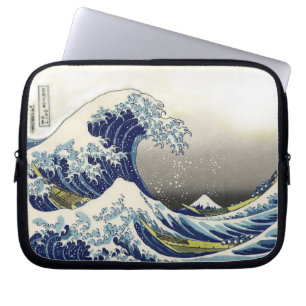 Funda Para Portátil Vintage de PixDezines, Gran Ola, Hokusai 葛 飾 北 斎 の