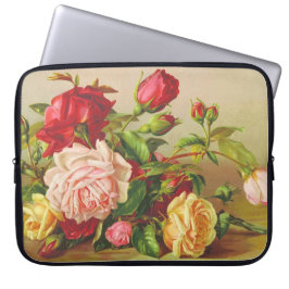 Funda para portátil vintage de rosas