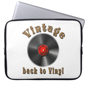 Funda Para Portátil Vintage - De vuelta a Vinyl, el registro vuelve