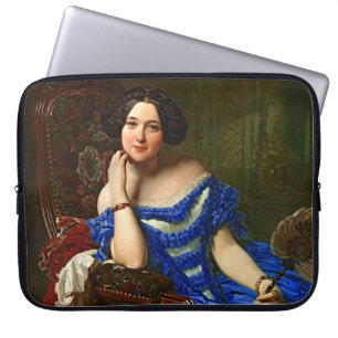 Funda Para Portátil Vintage Elegant Lady In Blue Dress