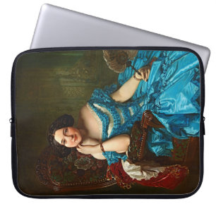 Funda Para Portátil Vintage Elegant Lady In Blue Green Dress