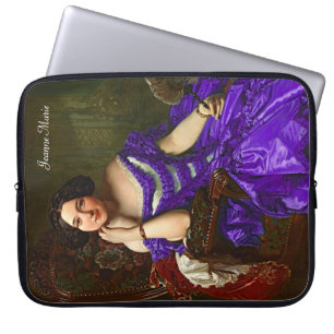 Funda Para Portátil Vintage Elegant Lady In Blue Violet Dress