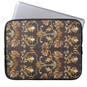 Funda Para Portátil Vintage fabric with the embroidered flowers, backg