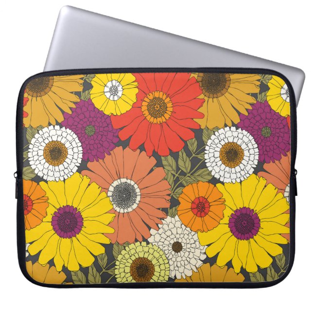 Funda Para Portátil vintage floral (Frente)