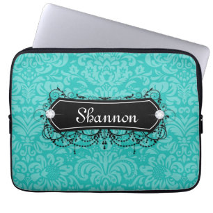Funda Para Portátil Vintage floral del monograma de Guay de la caja