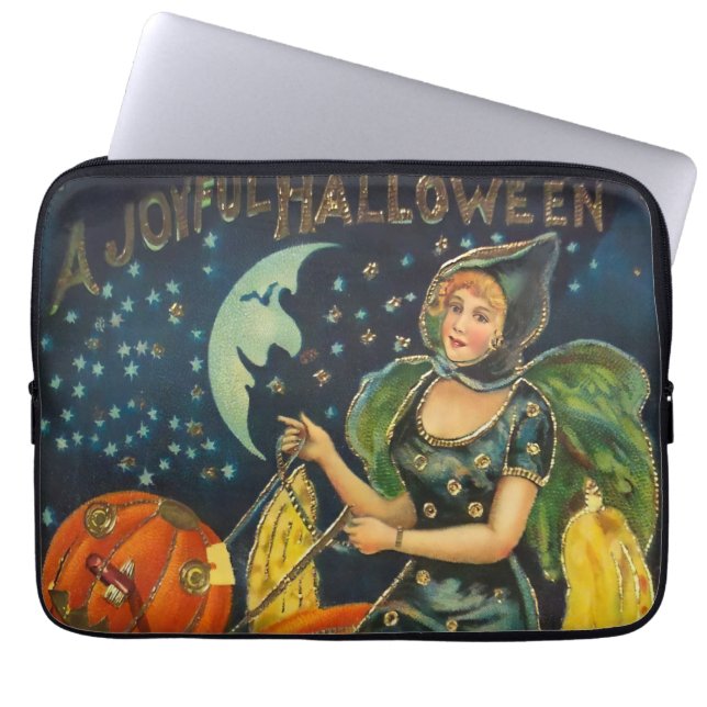 Funda Para Portátil Vintage Halloween Witch Poster (Frente)