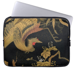 Funda Para Portátil Vintage Japonés Phoenix Gold Black Bird