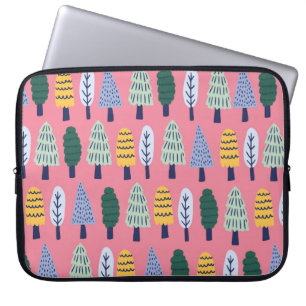 Funda Para Portátil vintage lindo pino arbolado patrón sin costura