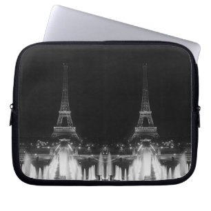 Funda Para Portátil Vintage Paris Fontains Tower Eiffel noche Funda-Ma