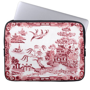 Funda para portátil Vintage Red Willow Neoprene