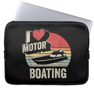 Funda Para Portátil Vintage Retro Me Encanta El Motor De Barco Diverti